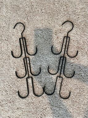 Set of Black Multi-Hook Hanging Organizers